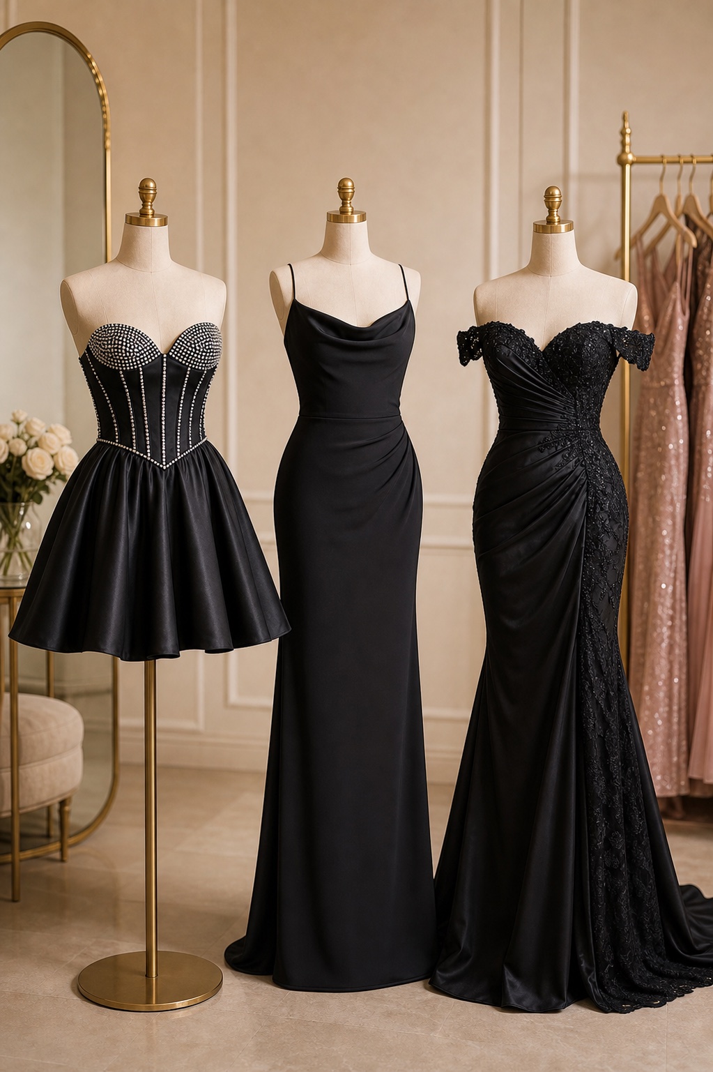 best elegant black formal gown silhouettes a line column corset mermaid
