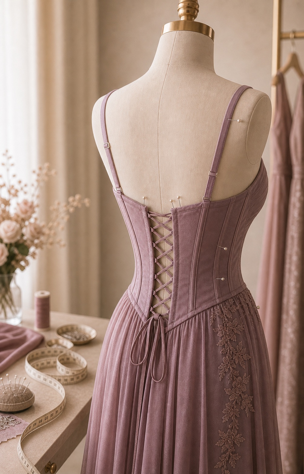 common corset gown problems gaping back loose bust slipping straps