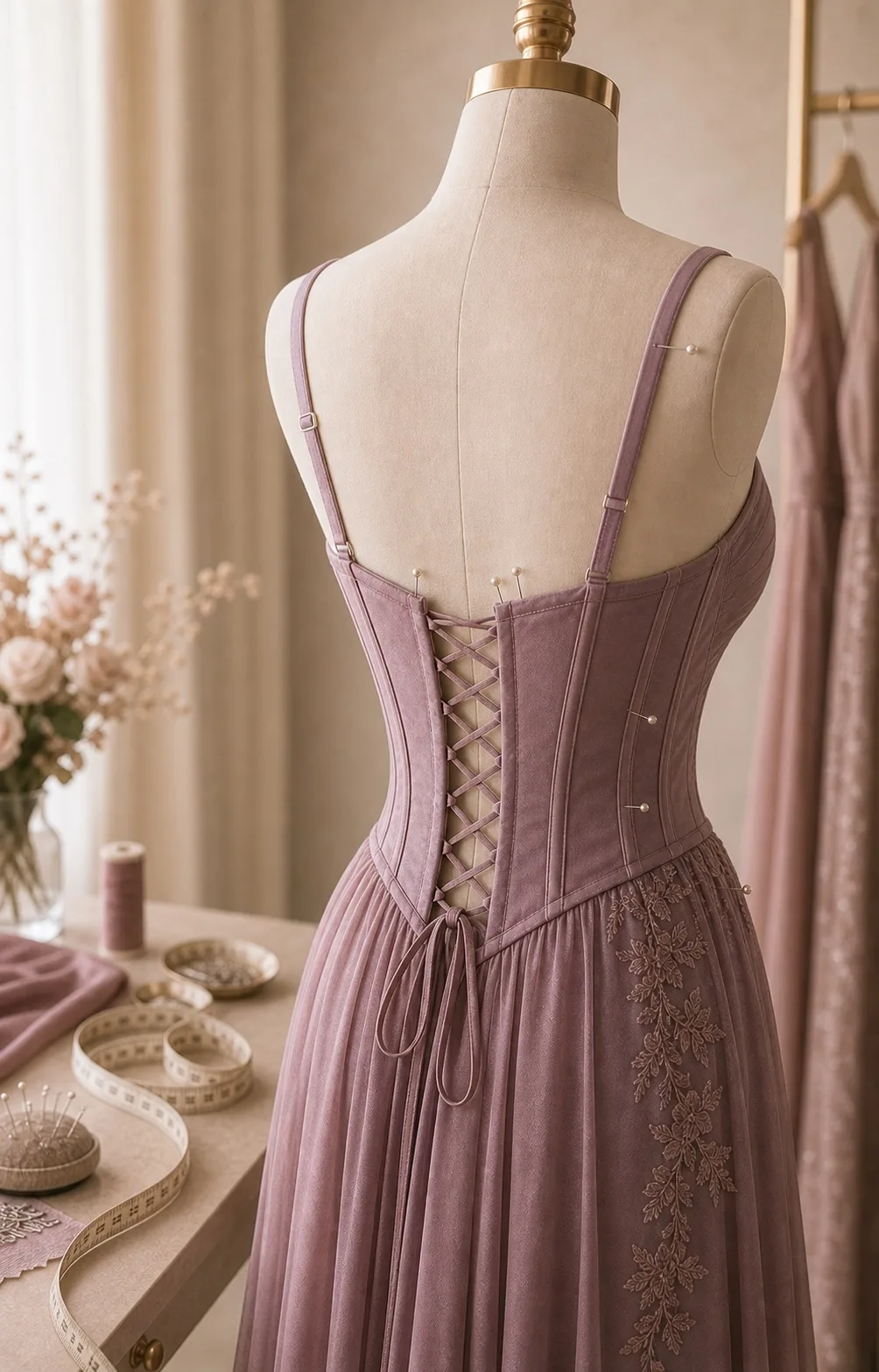 common corset gown problems gaping back loose bust slipping straps