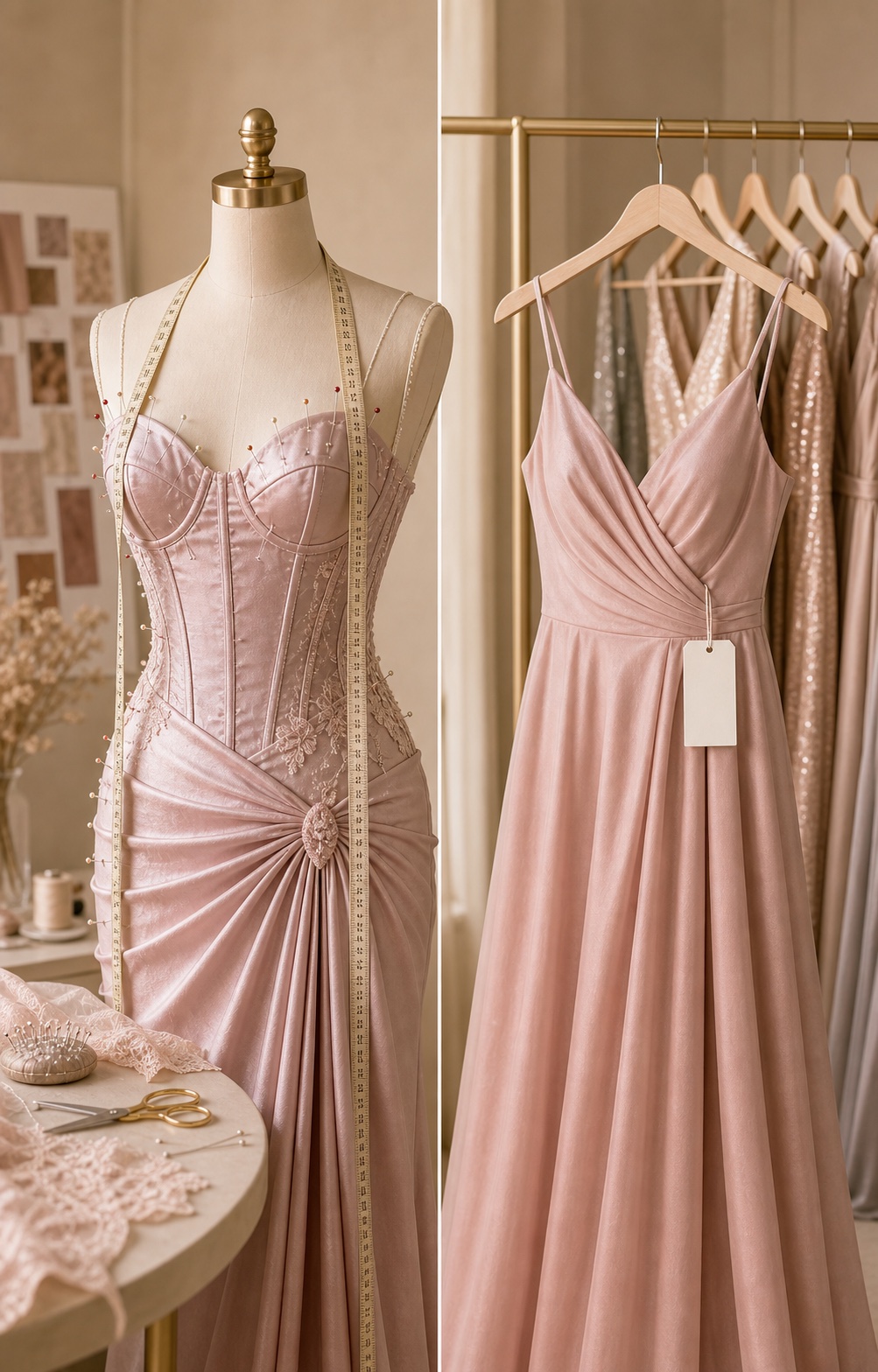 custom dress vs ready made comparison prom gown fitting and tailoring