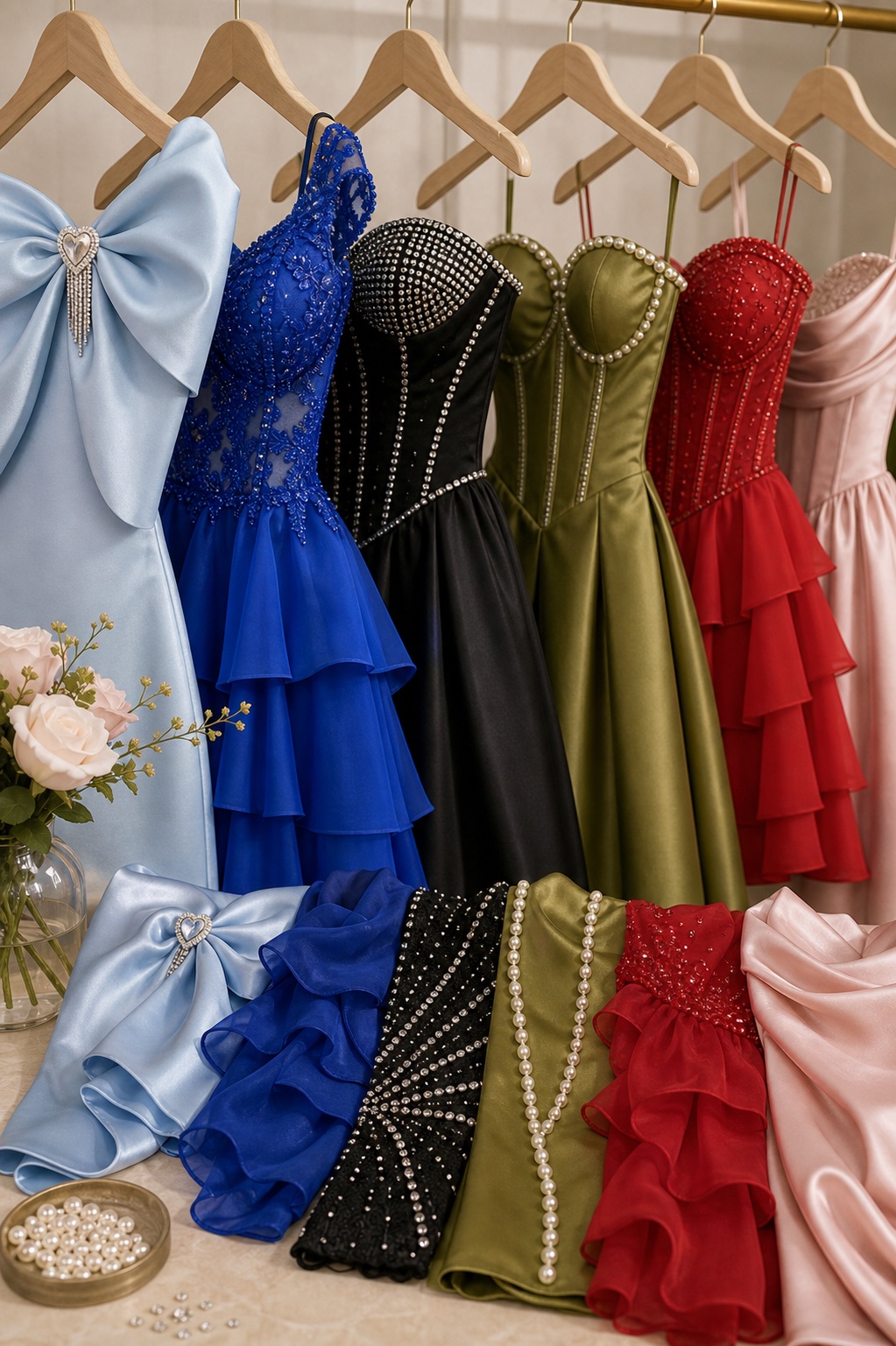 best colors for homecoming 2026 jewel tones metallic monochrome dresses