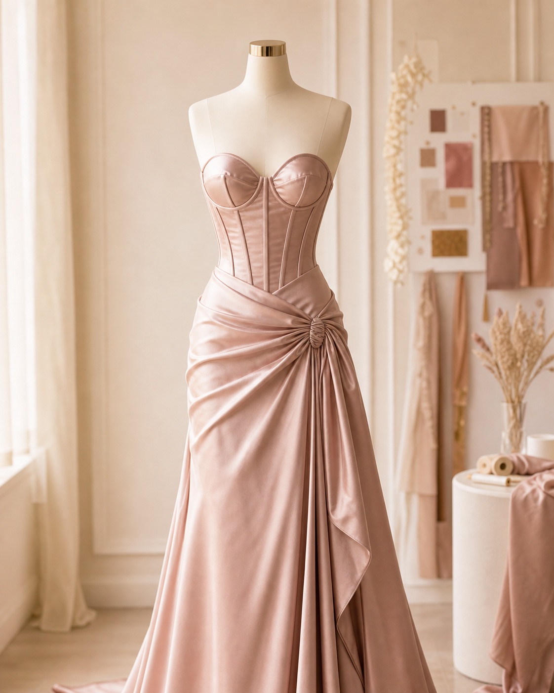 corset prom gown 2026 structured bodice custom formal dress